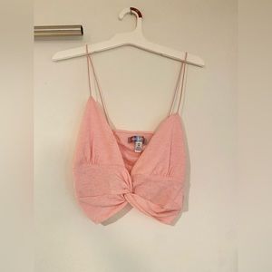 Urban Outfitters light pink crop top